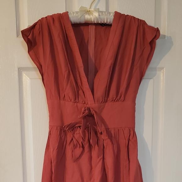 Ruched Dress in Rust - Picture 4 of 4